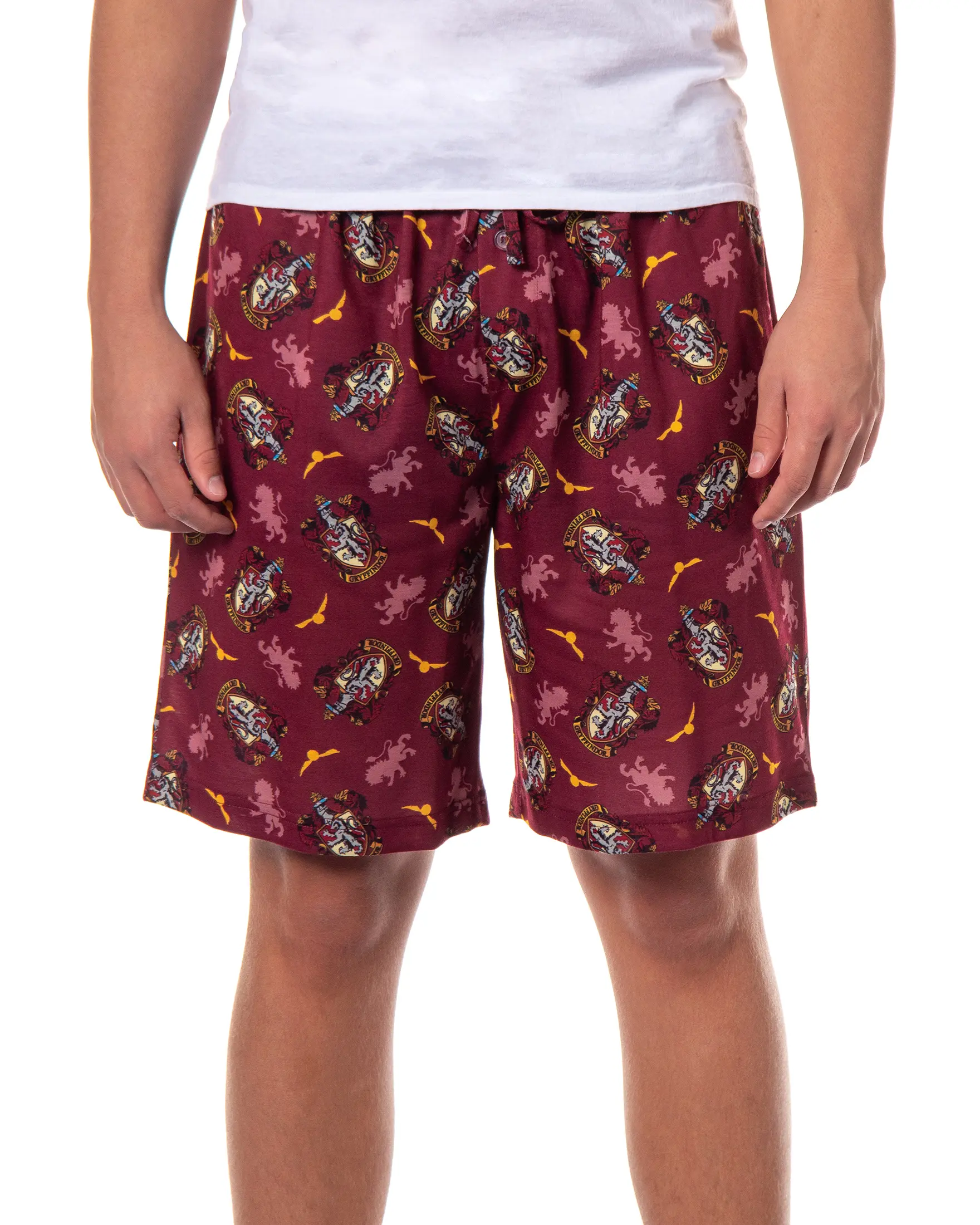 Harry Potter Pajamas Hogwarts House Crest Pj Sleep Pajama Shorts - Slytherin, Ravenclaw, Gryffindor, Hufflepuff