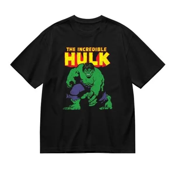 Marvel Hulk T Shirt Premium Cotton Crewneck Short Sleeve Featuring The Incredible Green Giant In Classic Style Perfect For Summer Wear, Tops, Superhero, Shortsleeve