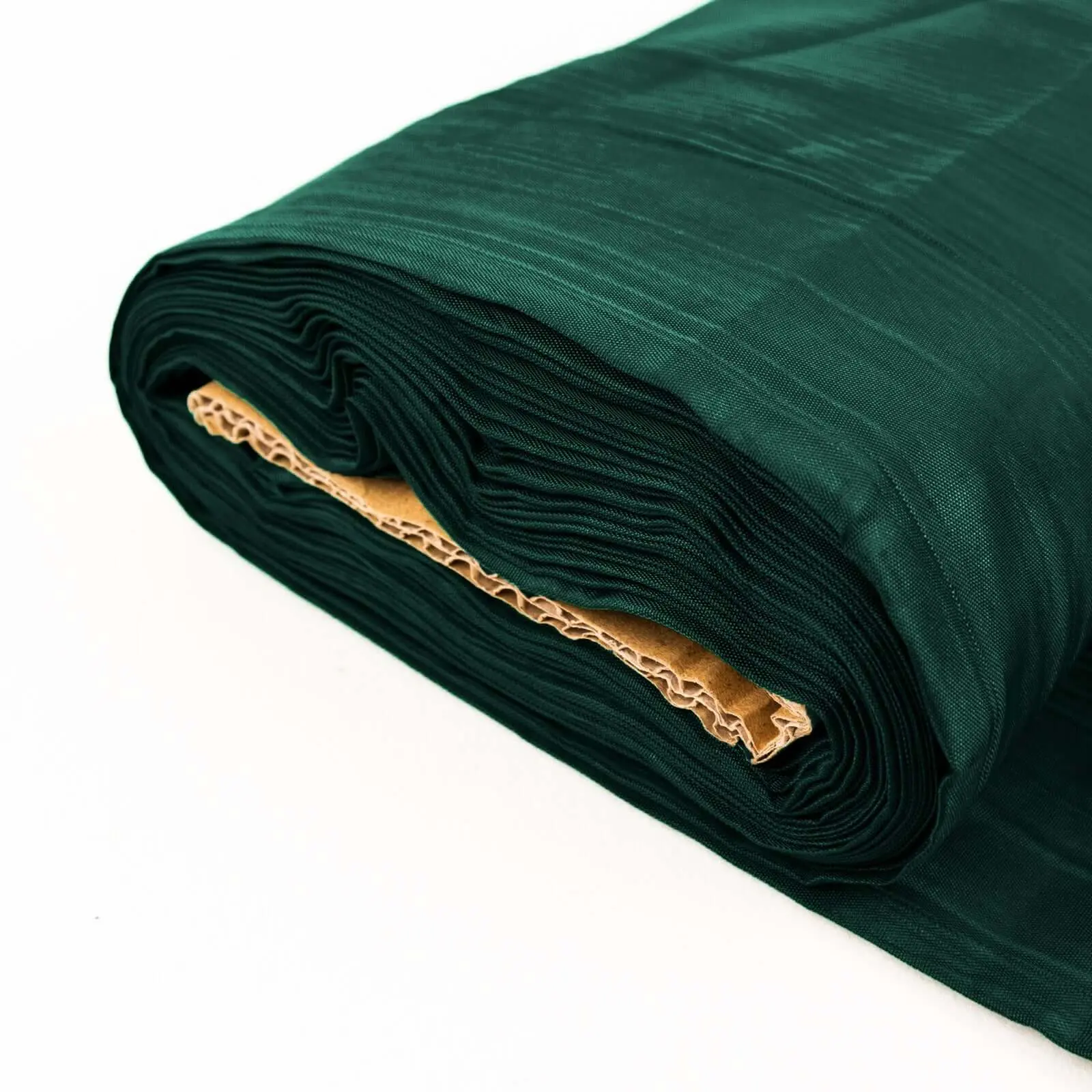 Hunter Emerald Green Accordion Crinkle Taffeta Fabric Bolt - 54"x10 yd, Crinkled Decorative Fabric for Sewing & Soft Furnishings, Crinkled Fabric