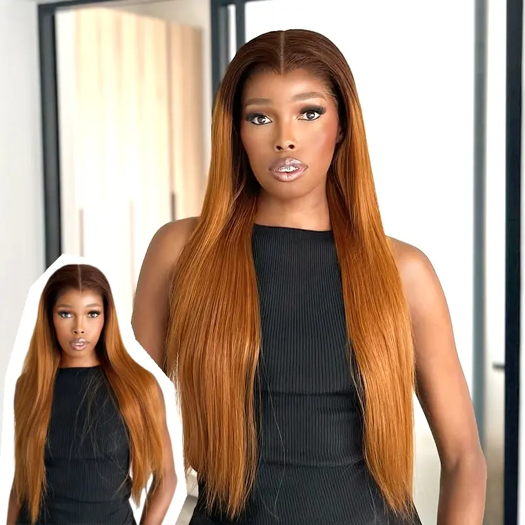 AliPearl Hair Honey Bliss Color Straight Widow's Peak 6x8 Glueless Wig & 13x6 Frontal Wig M Shaped Hairline with Drawstring Ready To Go Wig Pre Plucked #SummerWins #DealsForYouDays