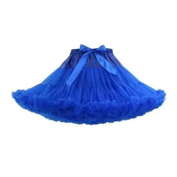 Women's Double-Layer Tulle Fabric Pleated Petticoat, White & Black Puffy Crinoline for Party Cosplay, Lolita Bridal DIY Supplies