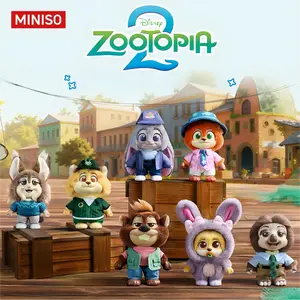 MINISO Disney Zootopia Plush & PVC Figures - Trendy Collectible Blind Box Toy - City Residents Series Best gift