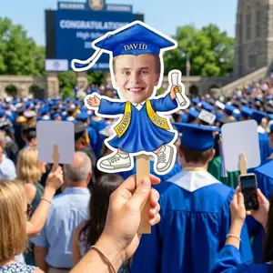 Custom Photo Graduation Fan, Personalized Face Fans, Class of 2026 – FASTSHIPPING
