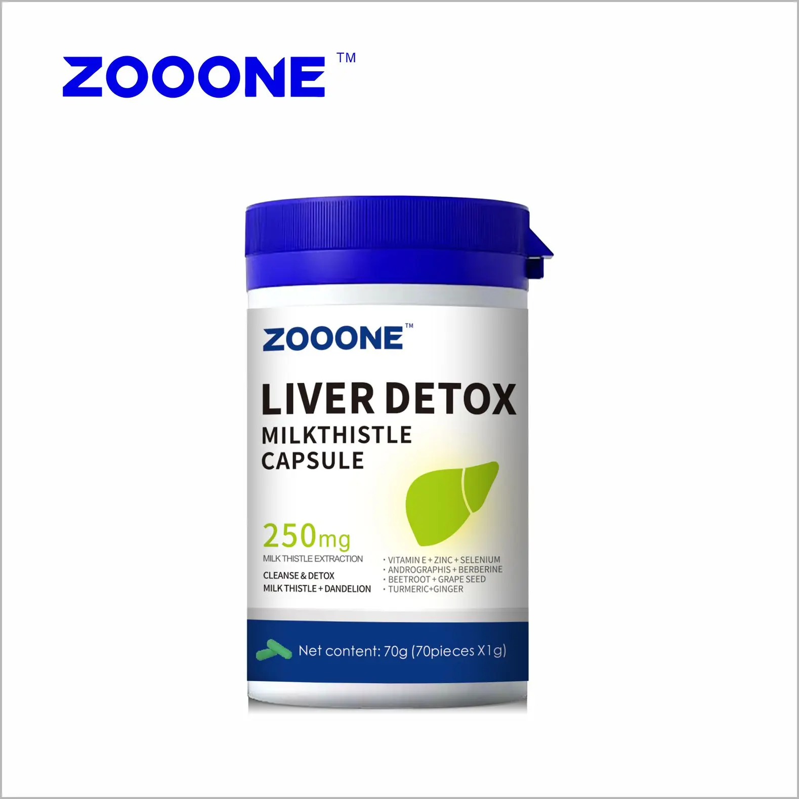 ZOOONE Liver Cleanse Detox Support Supplement- Aid Gallbladder Care Formula Capsules & Natural Milk Thistle Dandelion Supplements