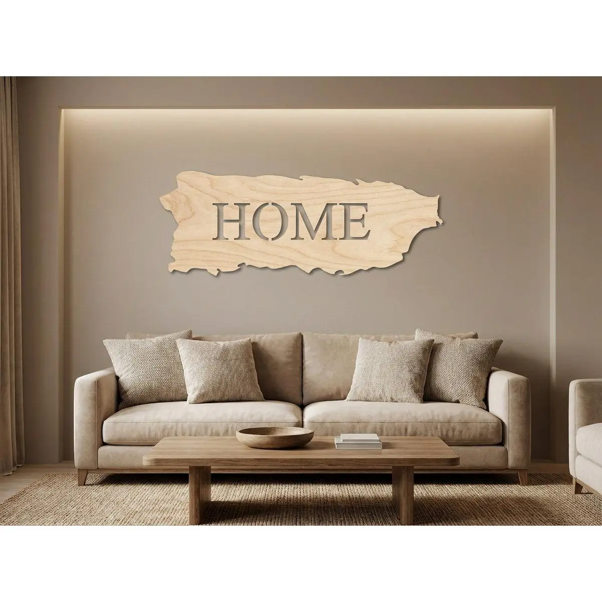 Puerto Rico Map Wood Art