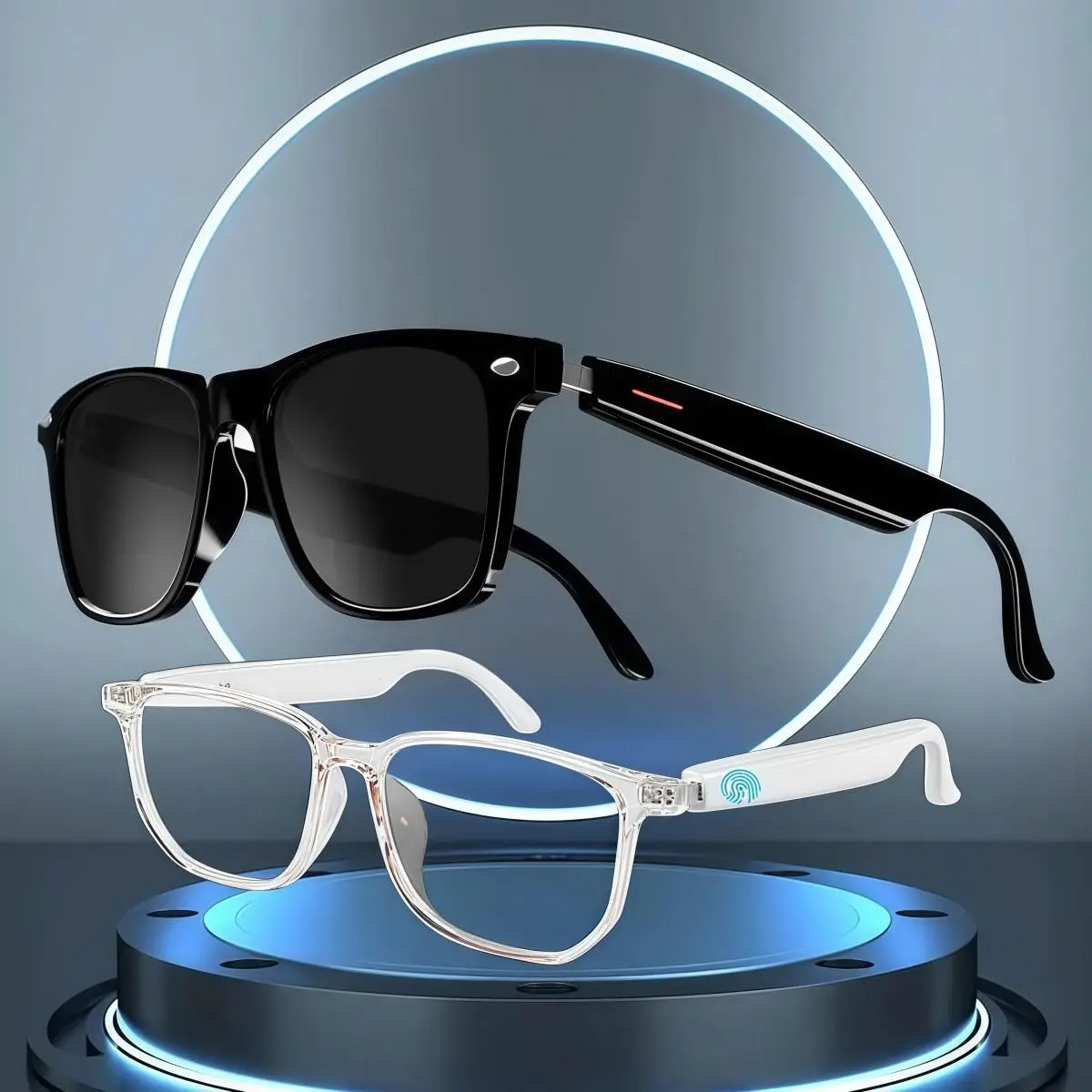 Touch Smart Glasses, Technology Gadgets, Smart Anti-blue Light Glasses, Bluetooth-compatible Smart Glasses Suitable for Men and Women, Fashionable Work Glasses, Ideal Gift