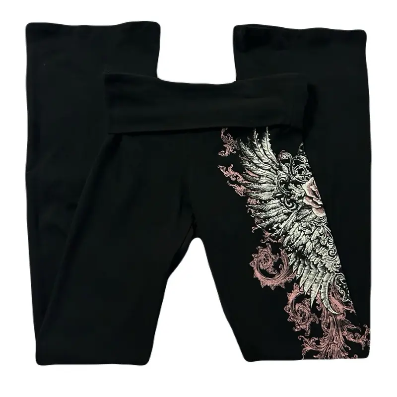 Pink panther foldover flared leggings Pink panther foldover flared leggings