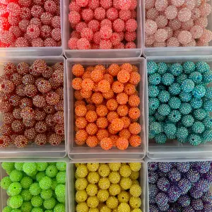 5pc - 20mm Rhinestone Bead by Color (5pc)