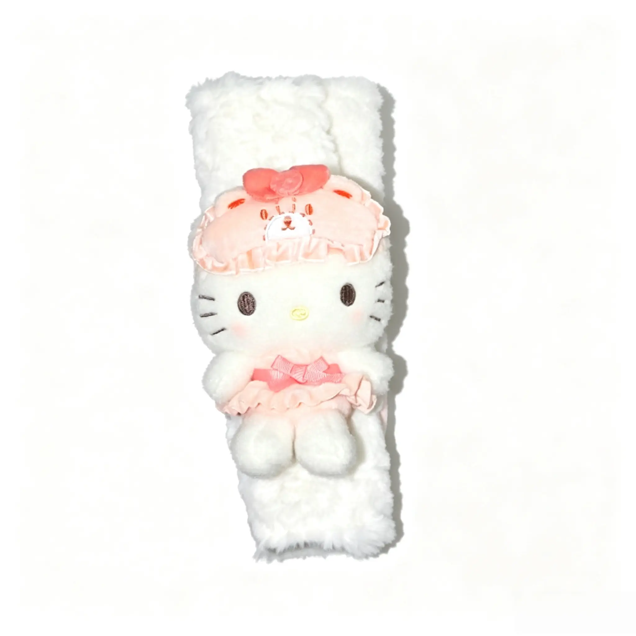 Sanrio Hello Kitty Seat Belt Shoulder Pads - Soft Comfortable Pressure-Relieving Cushion Covers, Car Accessories, Girly Car Accessories, Cute Auto Interior Decor Gift for Kawaii Collectors