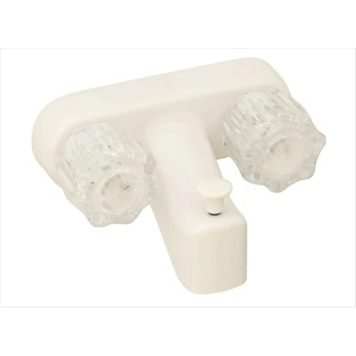 AMER BRASS JW41VBW 4 In. White Shower Diverter Kit with Crystal Handles - Bathroom Tub Diverter, Shower Faucet Set