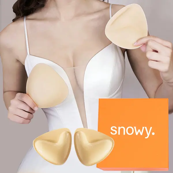SNOWY Sticky Push Up bra-Inserts-Double-Sided Adhesive Push-Up Bra Pads-Thickened Push-Up Breast Stickers-Sticky push up pads-adhesive bra-inserts-Wedding Dress Invisible Sticky Bra-Full Bust Lift Adhesive Breast Pads-Reusable Sweat&Water Resistant Casual