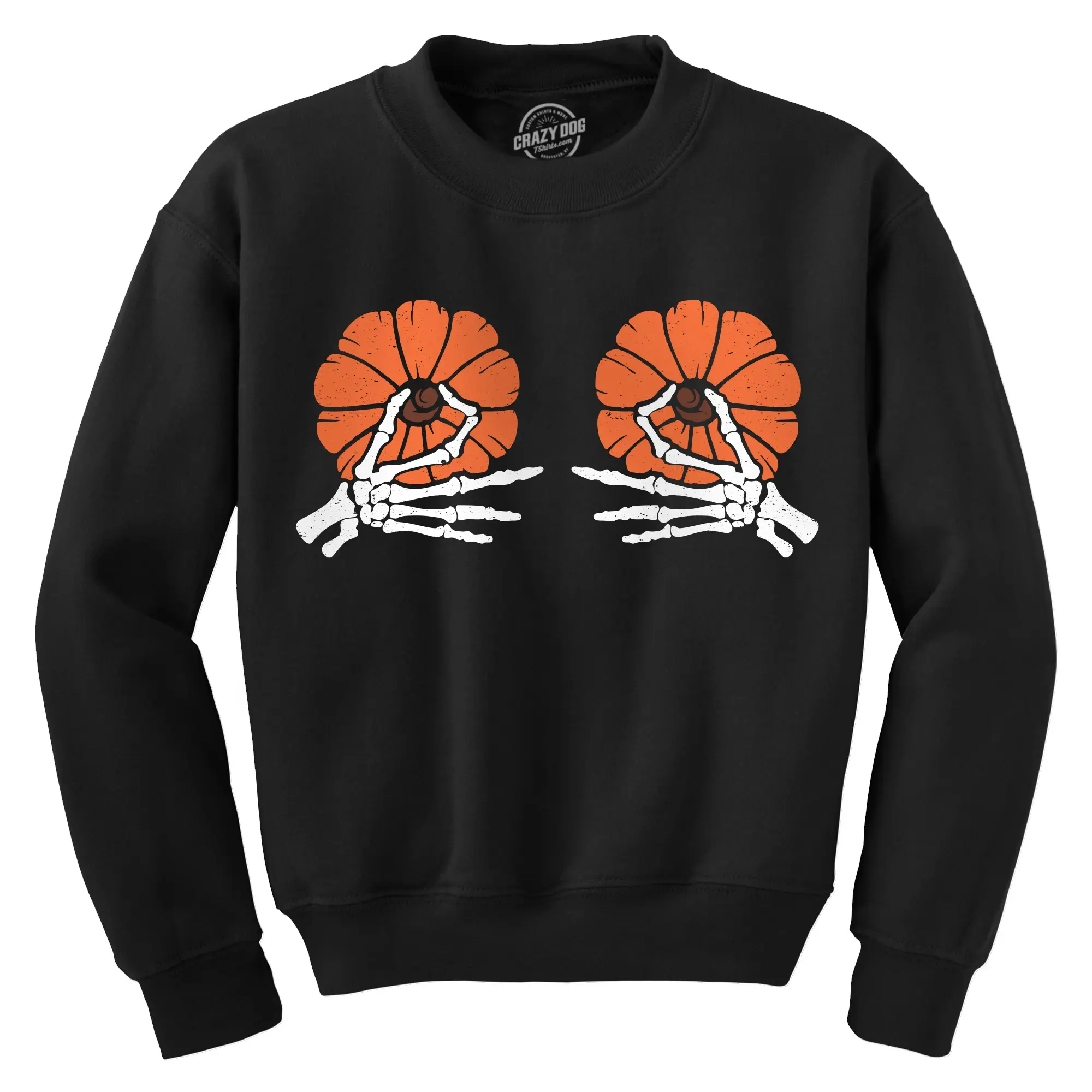 Skeleton Pinch Pumpkin Tits Crewneck Sweatshirt Funny Sarcastic Halloween Sweater Funny Sweater Halloween Crew Neck Novelty Sweatshirts for Men Black - Skeleton Pinch Pumpkin Tits Crewneck Sweatshirt Funny Sarcastic Halloween Sweater Funny Sweater Halloween Crew Neck Novelty Sweatshirts for Men Black -