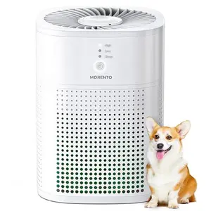MORENTO Air Purifiers for Bedroom up to 108 square feet, Room Air Cleaner Purifier HEPA Filter for Smoke, Allergies, Pet Dander Odor with Fragrance Sponge, 3-Stage Filtration, Small Air Purifier with Sleep Mode, HY1800, White, 1 count
