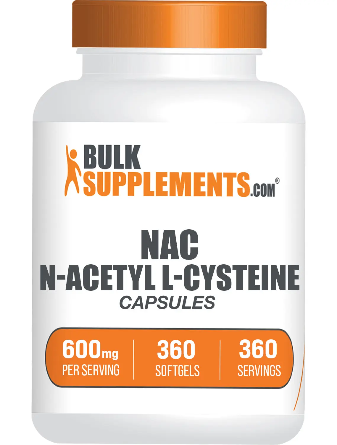 BulkSupplements N-Acetyl L-Cysteine (NAC) Capsules - Healthcare - Pure NAC - 360 Capsules - 600-1000mg per Serving BulkSupplements N-Acetyl L-Cysteine (NAC) Capsules - Healthcare - Pure NAC - 360 Capsules - 600-1000mg per Serving