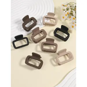 Solid Color Hair Claw Set, Casual Versatile Hair Accessories for Women, Minimalist Headwear Suitable for Thick Hair, Fashion Hair Accessories for Party, Daily Clothing Decor