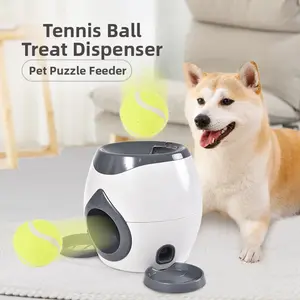 Interactive Dog Tennis Ball Toy, Automatic Food Dispenser and Reward Machine, Indoor Play and Mental Stimulation for Pets