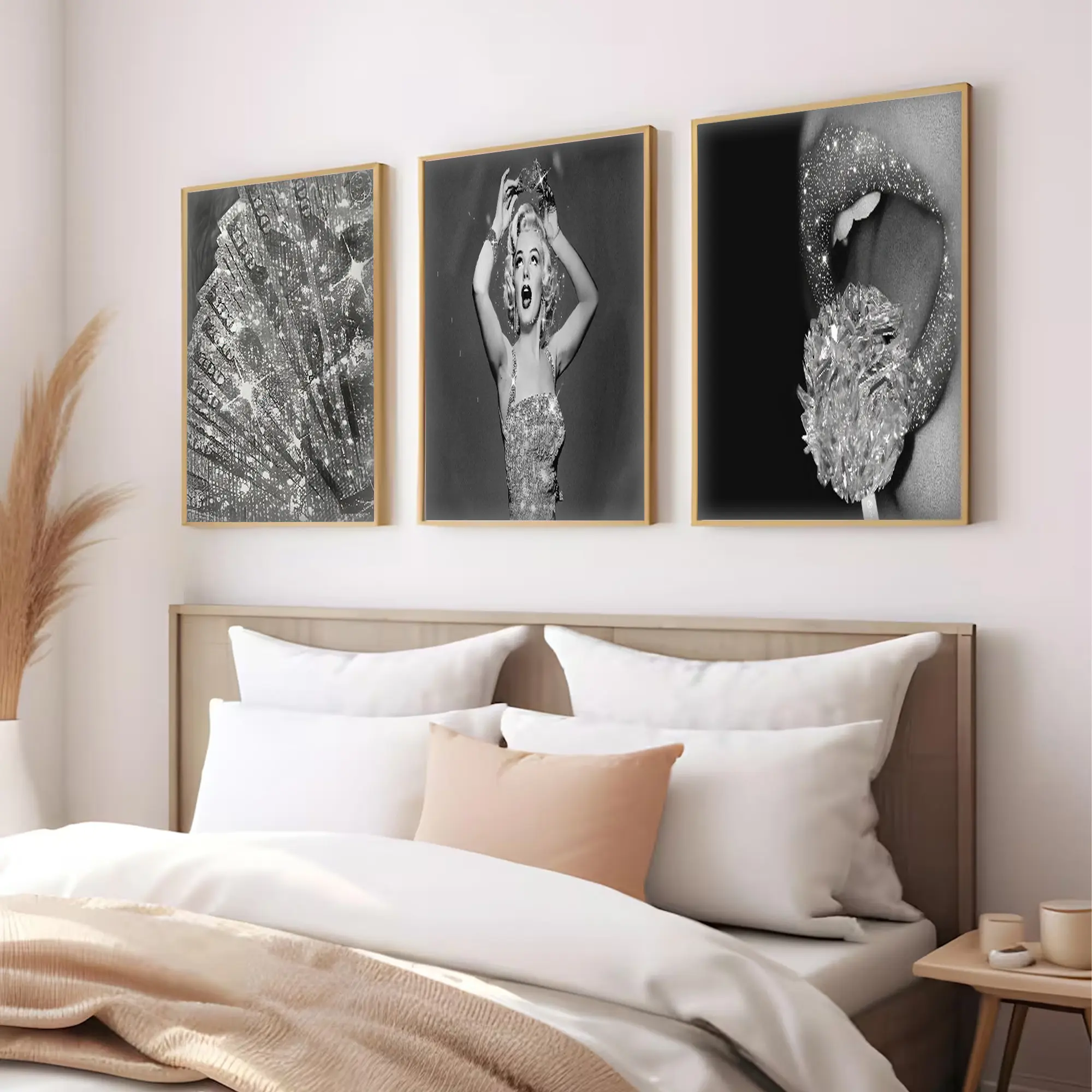 Set of 3 Luxury Fashion Print, Black & White Posters, Marilyn Monroe Poster, Luxury Home Decor, Luxury Home Accessories, Designer Wall Art - No Frame