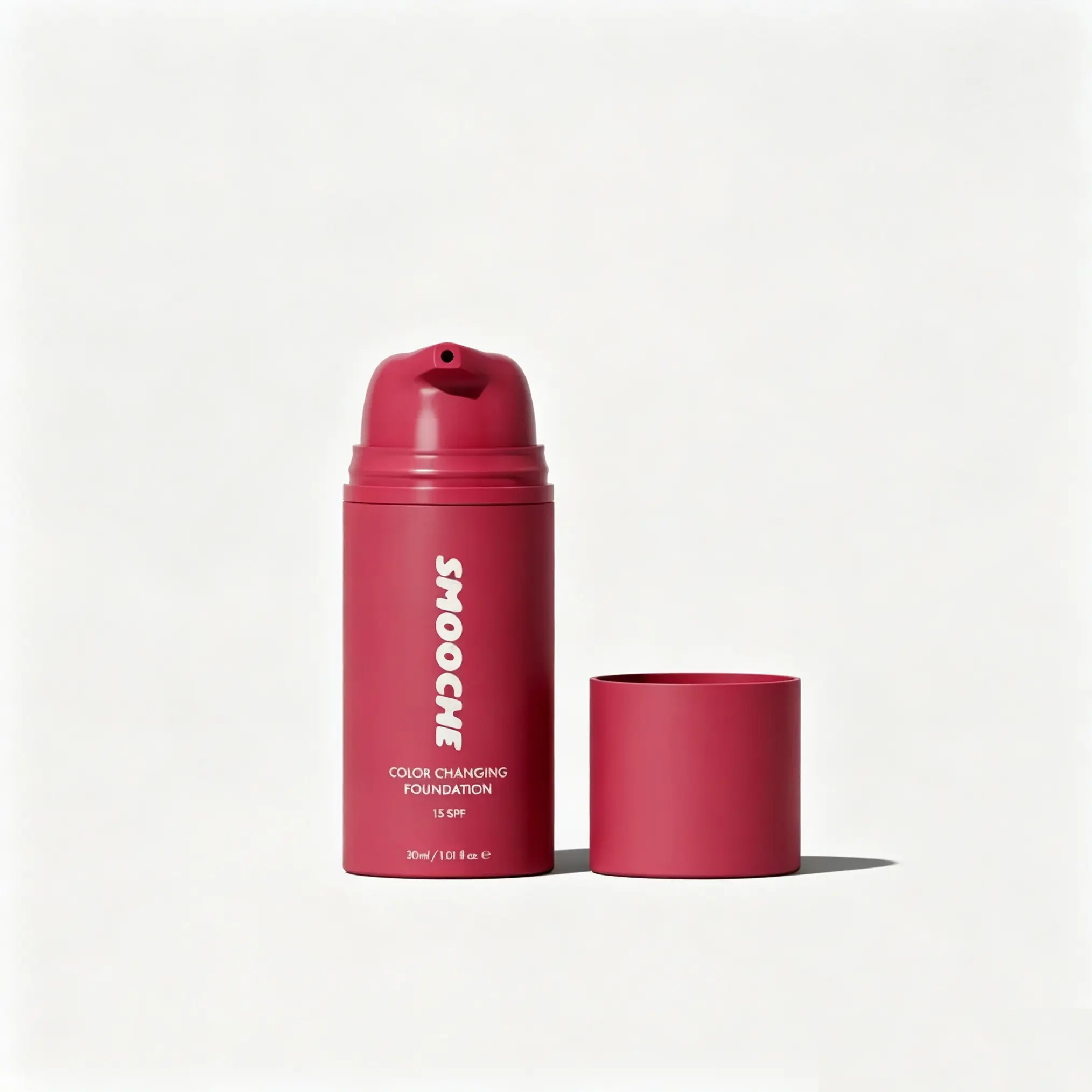 SMOOCHE Color Changing Liquid Foundation, SPF15 Infused with Hyaluronic Acid, Lightweight Hydrating Vegan Makeup, Buildable Natural Coverage Foundation for All Skin Types