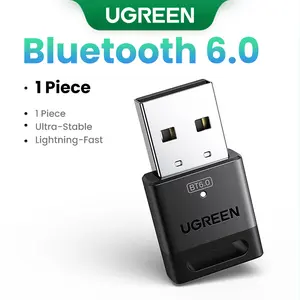 UGREEN USB Bluetooth Adapter for PC, Bluetooth 6.0 Dongle Receiver EDR & BLE, Plug & Play for Windows 11/10/8.1, for Headphone/Keyboard/Mouse/Speakers/Printer