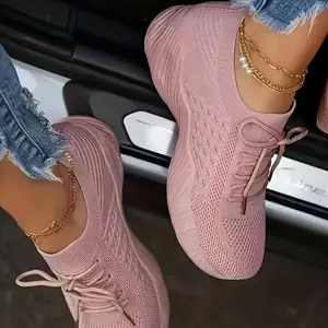 2025 Women's Breathable Mesh Sneaker, Casual Lace up Outdoor Shoes, Comfortable Low-Top Running Shoes, plus Size HOT