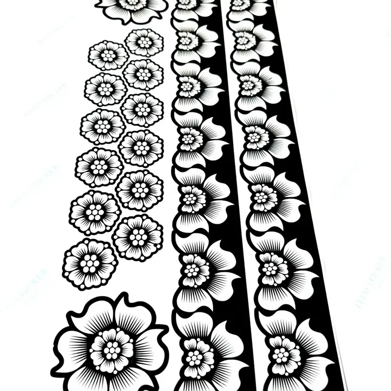 Henna Stencils Full Set Palm Feet Fingers Design for Temporary Henna Tattoos
