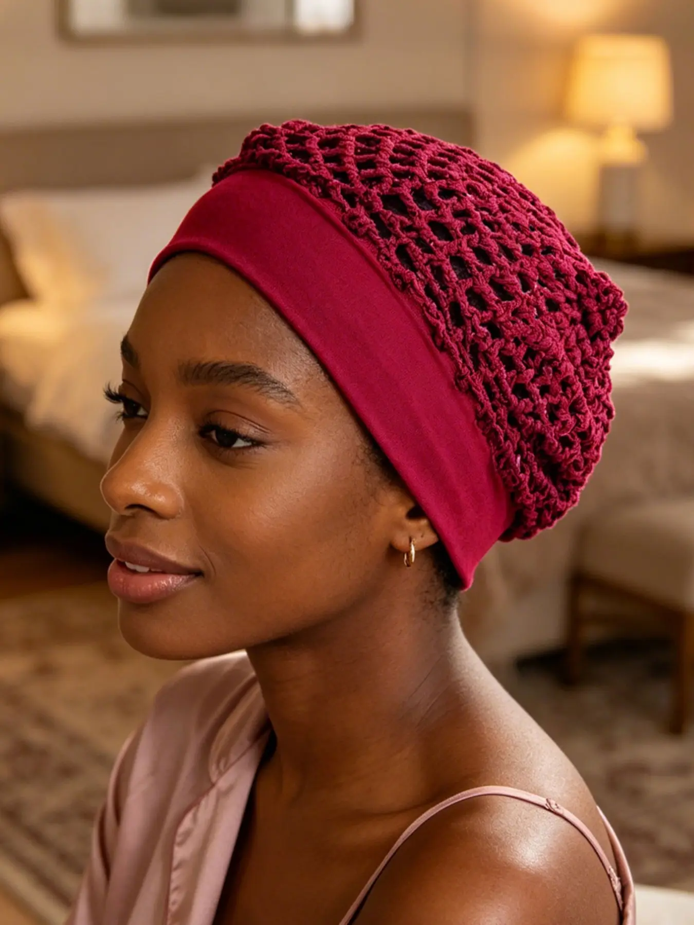 Breathable Mesh Hair Net Hat, Wigcap, Suitable for Straight and Curly Wigs, Sleep Mask, Elastic Headband, Shower Cap, Solid Fashion Beanie, Sleeping Bonnet, Hair Bonnets