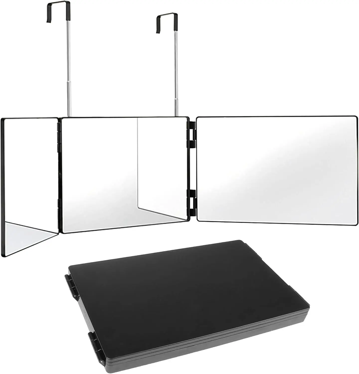 3-Fold Vanity Mirror, Foldable Makeup Mirror With 3 Panels, Compact Desktop Mirror For Dormitory Bathroom Home, Adjustable and Portable High-Definition