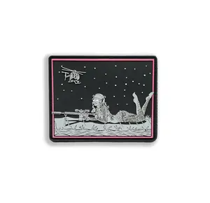 Overwatch Patch - Heavy-Duty PVC Tactical Gear with Molded Hook and Loop Fastener Backing 3 Inches Wide Tattooed Long-Haired Bombshell Design