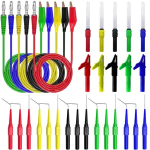 31PCS Back Probe Kit, Banana Plug to Copper Clips Test Leads Kit with Clips, Wire Piercing Probes Set, 4mm Banana Plug Adapter for for Car Repairing Automotive Diagnostic