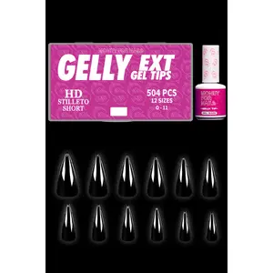 Stiletto HD Short - Gelly Tips & Gelly Base Bundle