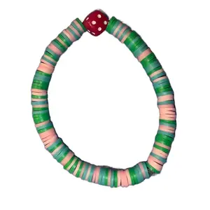 Dice Bracelet with Clay Beads - Colorful Design