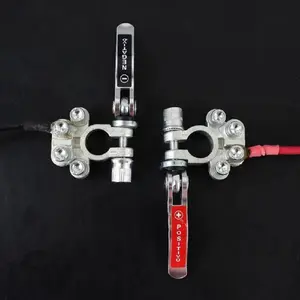 Car Battery Terminal Connector (1 Pair), Auto Battery Main Cable Terminal Clip, Terminal Clamp, Car Battery Repair Tool (Without Battery)