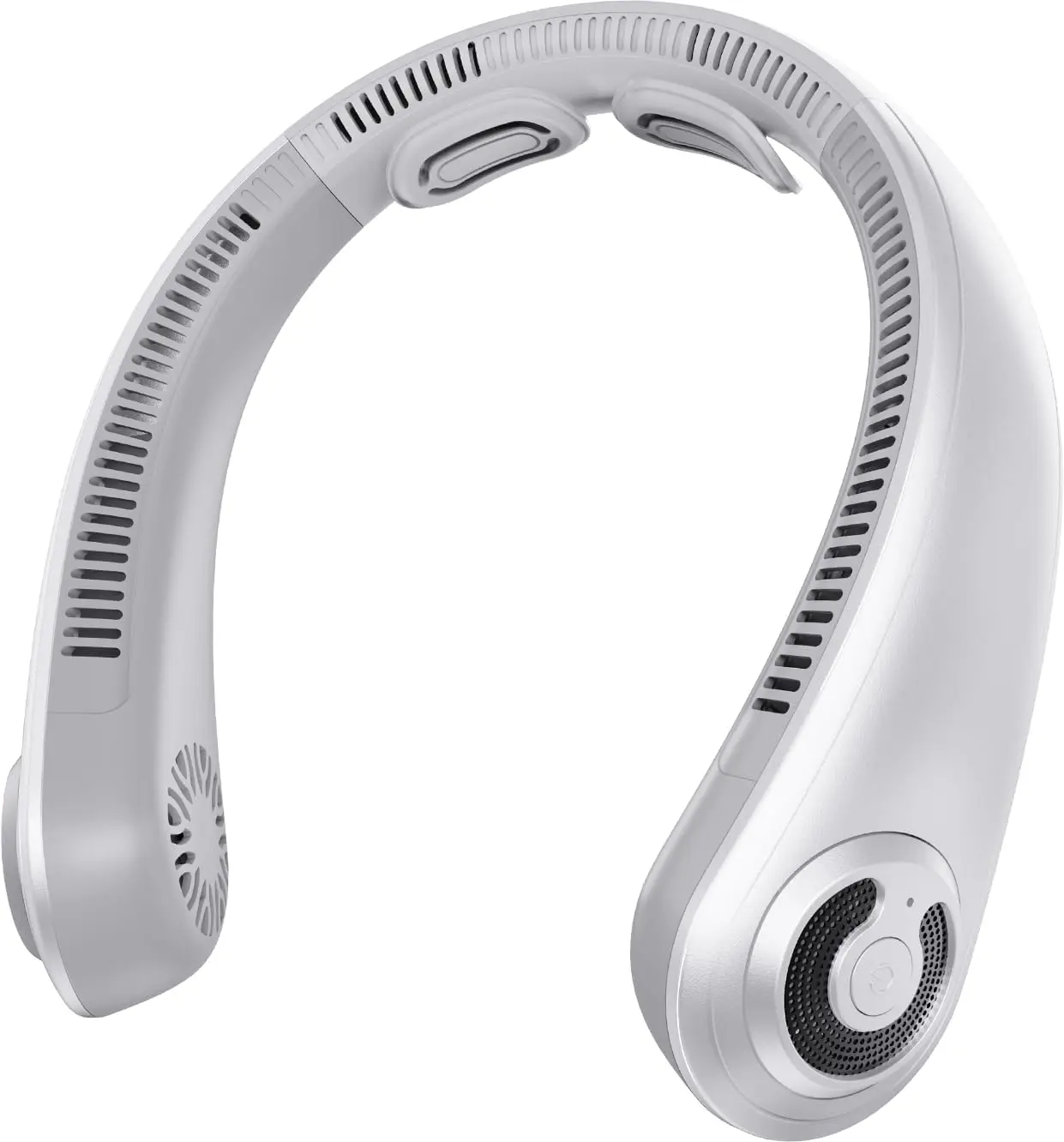 5000mAh Portable Bladeless Neck Fan, Rechargeable Wearable Personal Fan with 5 Speeds for Travel, Office & Outdoor Use