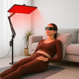 Morfone 2-in-1 Red Light Lamp for Full Body & Face 200LED 660nm 850nm 940nm Infrared Light Therapy LargePanel Adjustable Stand Protective Glasses HomeUse Gift for Women Girls