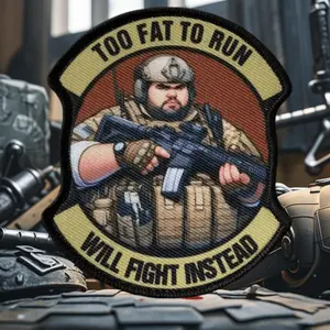M4 Fat Man Rifleman Morale Tactical Patch Soldier Hook&Loop Emblem Military Badge Combat Armband Backpack Stickers