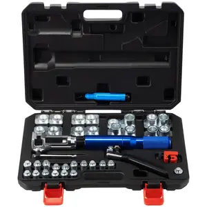 【Summervibes】VEVOR Hydraulic Flaring Tool Kit,  , 45° Double Flaring Tool, Brake Repair Brake Flaring Tools for 3/16"-1/2", Brake Flare Tool with Tube Cutter and Deburrer, 32 PCS Tube Flaring Tools for Copper Lines