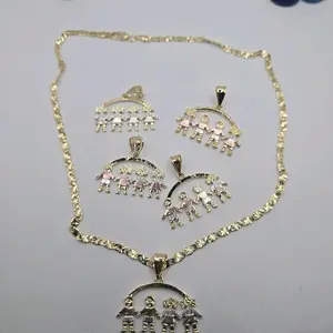 Kids three colors gold-plated with necklace 18-inch or 24-inch. AVIABLE on Diferents options