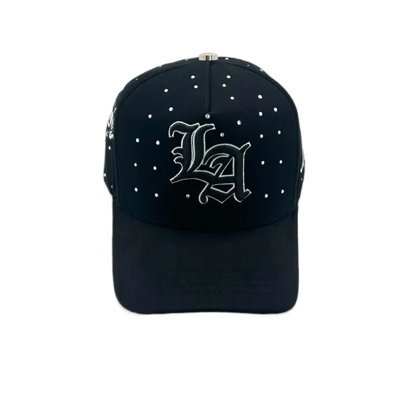 Hat LA Black White Crystals La Office Hats