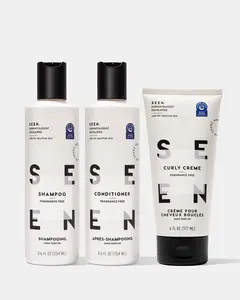 SEEN Power Bundle Fragrance Free - Complete Haircare System with Styling Products For Curly Hair
