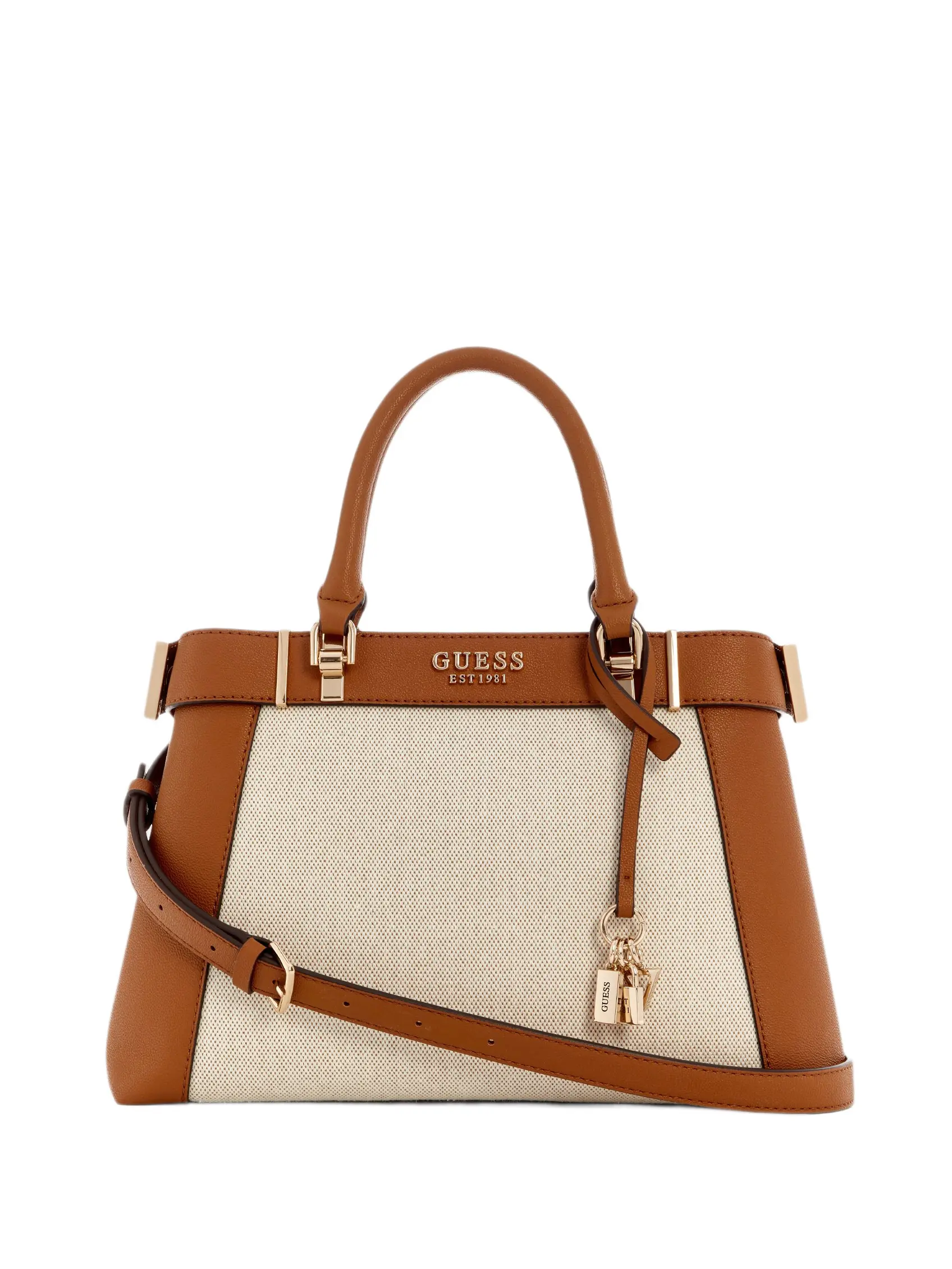 GUESS Female Anadela Canvas Satchel GUESS Female Anadela Canvas Satchel