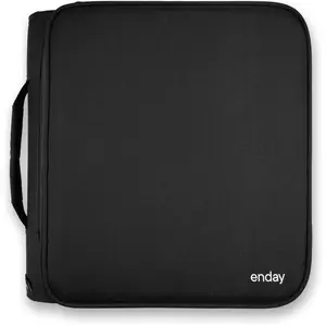 Zipper Binder 3 Ring, Large 2 Inch Binder with Zipper, 880 Sheet Capacity 5 Pockets Expanding File Folder, Zip Binder with Durable Handle