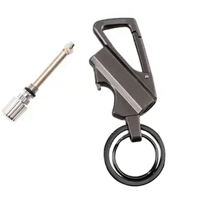 3-in-1 Keychain Multi-Tool: Permanent Match Lighter, Bottle Opener & Carabiner, Portable Waterproof Fire Starter for Camping, Hiking, Outdoor & Daily Use (No Fluid Included)