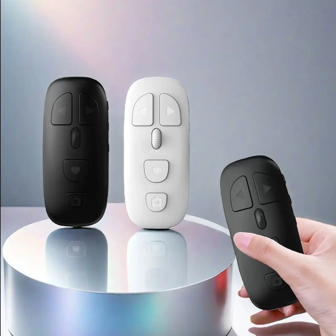 Wheeled Phone Remote Controller, Tiktok Video Swipe Control, Smart Selfie Remote with Zoom Function, Volume Control for Android & iOS Devices, Phone Accessories Compatible, Mobile Phone Accessories, Smartphone Camera Accessories