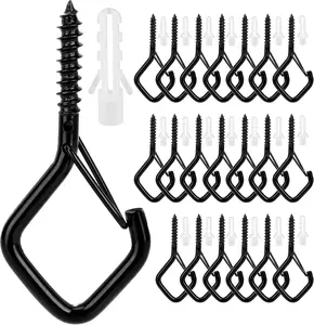 20 PCS Ceiling Hooks for Hanging Plants Hooks for Hanging Hanger Hooks for Outdoor String Lights Siding Hooks, Metal Hooks