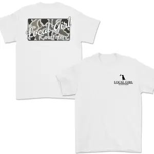 Local Girl Hunting Camo 2-Sided T-Shirt - Camo Dog Design Featuring Camo Graphic Casual Tee, Trendy and Casual Outdoor Wear For Men For Women, Clothing top