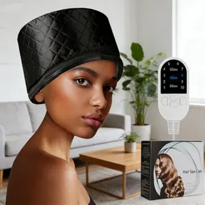 Adjustable Temperature Heating Cap, Us Plug, 10 Settings, Timer Function, Home Hair Care Oil Hat, Deep Nourishment, Best Gift for Girlfriend