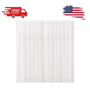 100 Pcs Clear Plastic Straws, Disposable Drinking Straws, 8.26" Long and 0.23'' Diameter