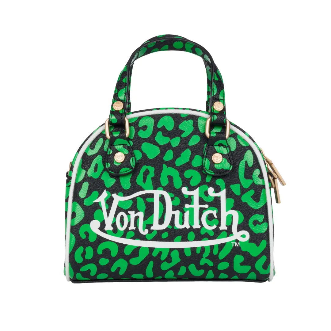 Von Dutch Lime Cheetah Bowling Bag