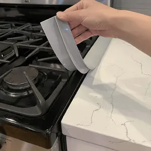 Silicone Furnace Gap Cover, Heat-Resistant Material, Easy Clean Protection Device, Seals Between Furnace Head & Table, Range Burner