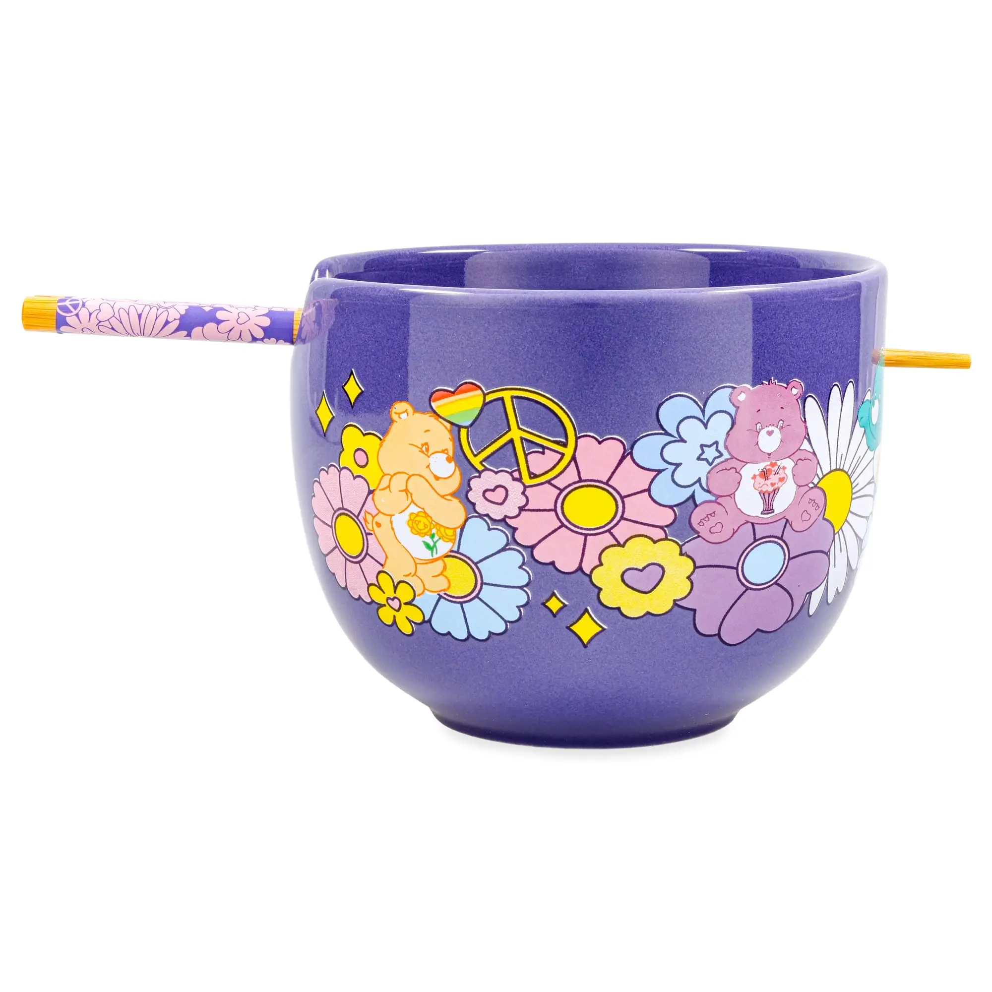Care Bears Flower Power 20-Ounce Ceramic Ramen Bowl With Chopsticks
